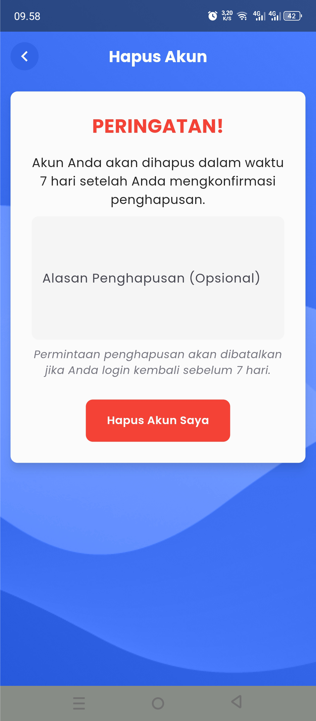 Hapus Akun 2